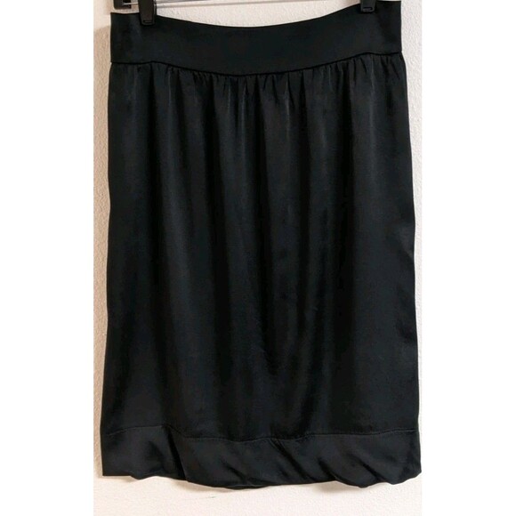 A Common Thread Black Silk Short Elastic Waist Skirt 8 - Picture 1 of 10